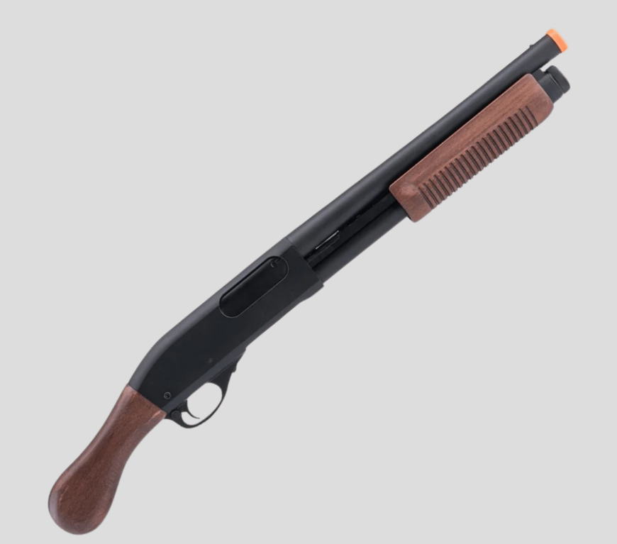 Golden Eagle M870 Real Wood Sawn-Off Gas Powered Shotgun - Gel8877RW - Gel Blaster Guns, Pistols, Handguns, Rifles For Sale