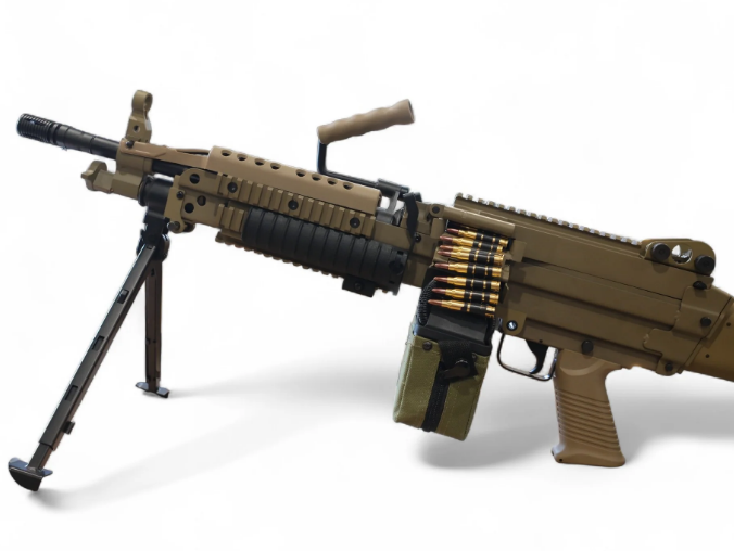 A&K Cybergun FN Licensed MK46 Full Metal Gel Blaster Replica (Tan) - Gel Blaster Guns, Pistols, Handguns, Rifles For Sale