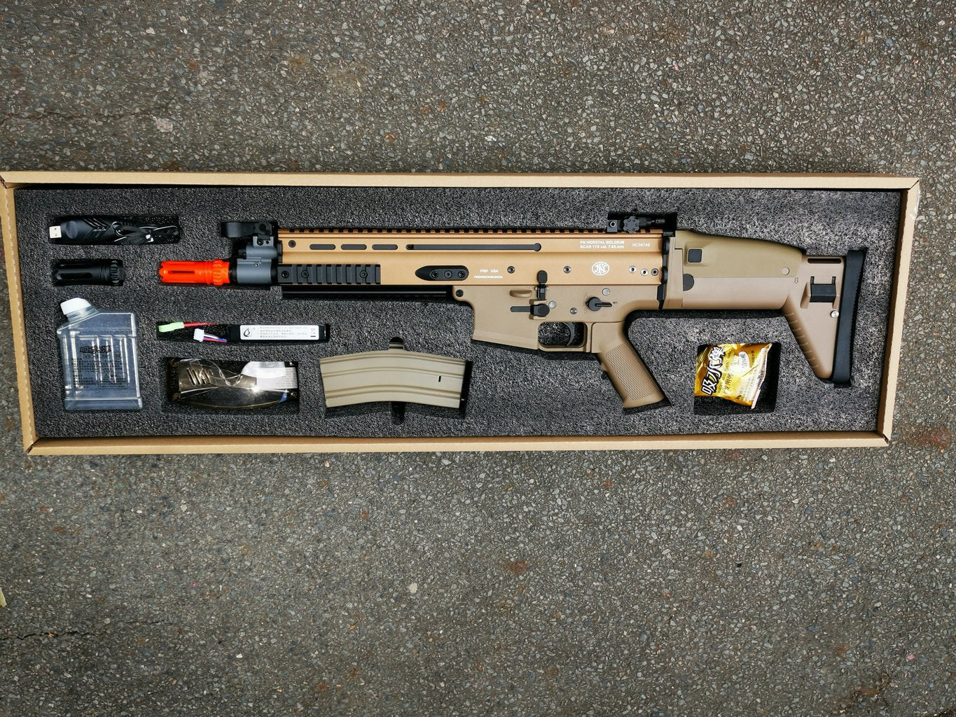 CYMA SCAR-L (V2) Metal Gel Blaster (Tan) - Gel Blaster Guns, Pistols, Handguns, Rifles For Sale