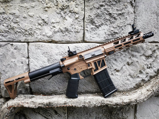 Well CQB T6 Full Metal CNC Custom with Mosfet - Tan