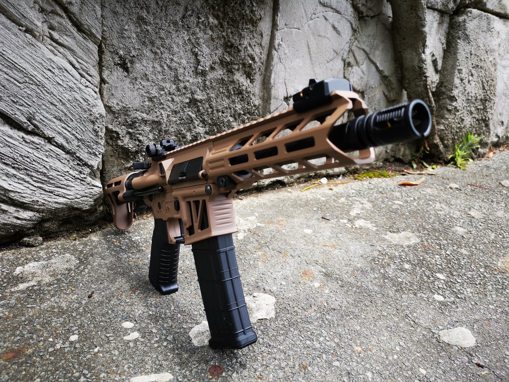 Well CQB T6 Full Metal CNC Custom with Mosfet - Tan