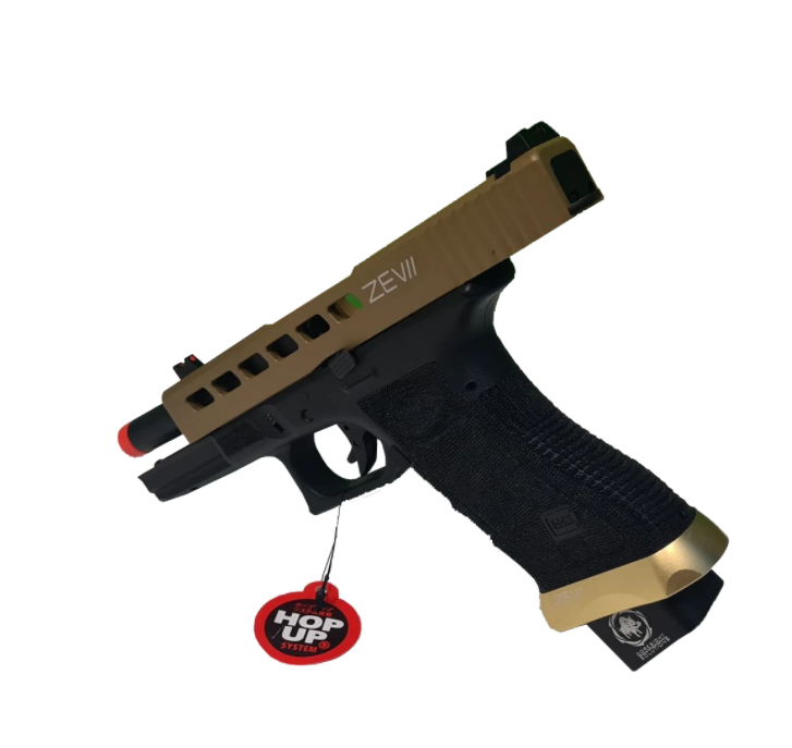 Atomic Armoury x Double Bell ZEV Glock - Tan - Gel Blaster Guns, Pistols, Handguns, Rifles For Sale