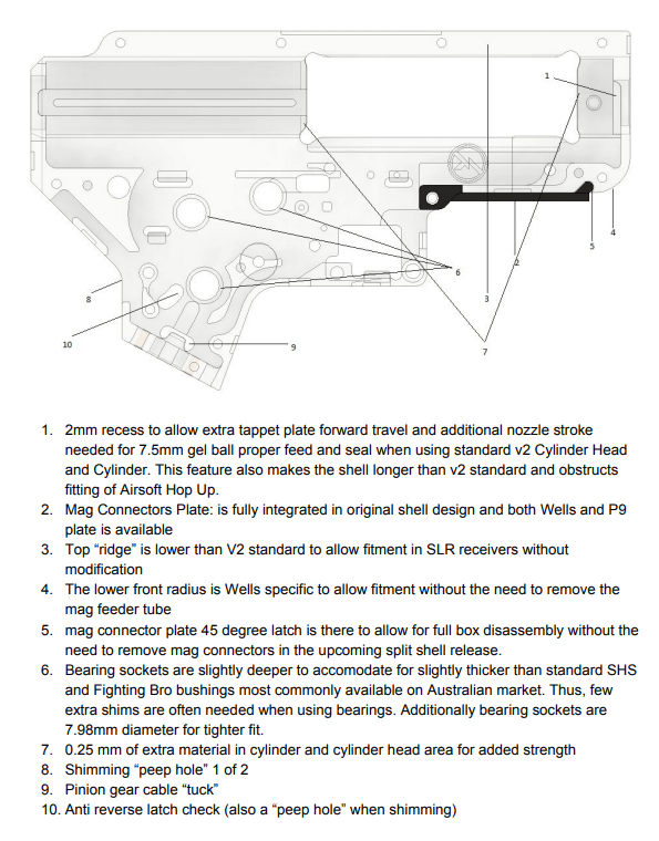 MK Tactical v2 CNC Gearbox - Gel Blaster Parts & Accessories Gearbox For Sale - Sting Ops Tactical