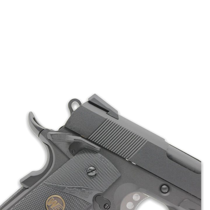 "CQB MASTER" WE TECH 1911 MEU GELSOFT GAS BLOWBACK PISTOL - BLACK + RAIL VERSION - Gel Blaster Guns, Pistols, Handguns, Rifles For Sale