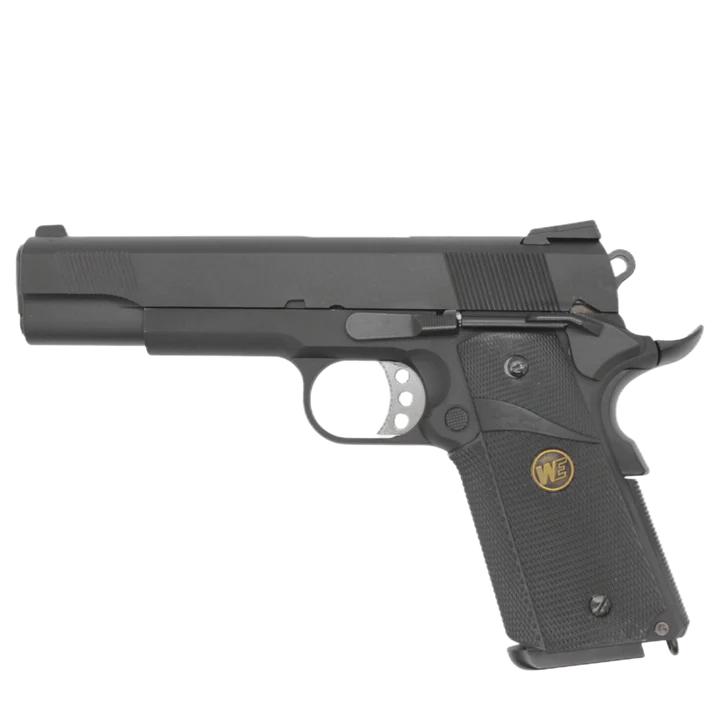 "CQB MASTER" WE TECH 1911 MEU GELSOFT GAS BLOWBACK PISTOL - BLACK - Gel Blaster Guns, Pistols, Handguns, Rifles For Sale