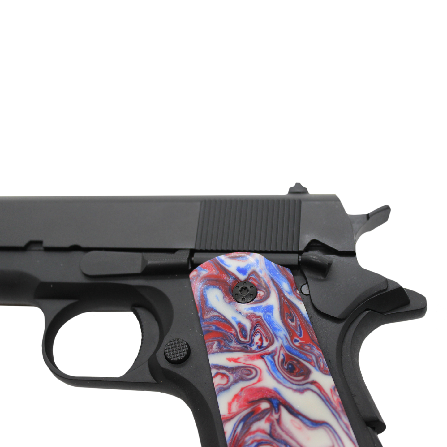 Custom 1911 Black GBB Pistol with Marble Grips (Gas) - Gel Blaster Guns, Pistols, Handguns, Rifles For Sale