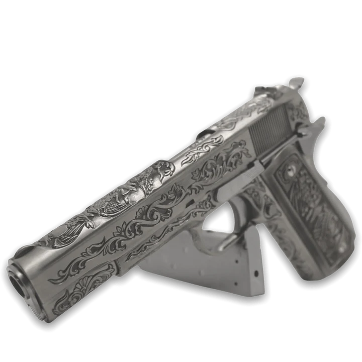 WE TECH 1911 GELSOFT GAS BLOWBACK PISTOL - FLORAL PATTERN/SILVER - Gel Blaster Guns, Pistols, Handguns, Rifles For Sale