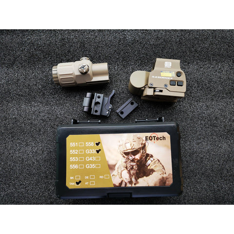 558 EOTech HWS with G33 magnifier set – Tan - Gel Blaster Parts & Accessories For Sale