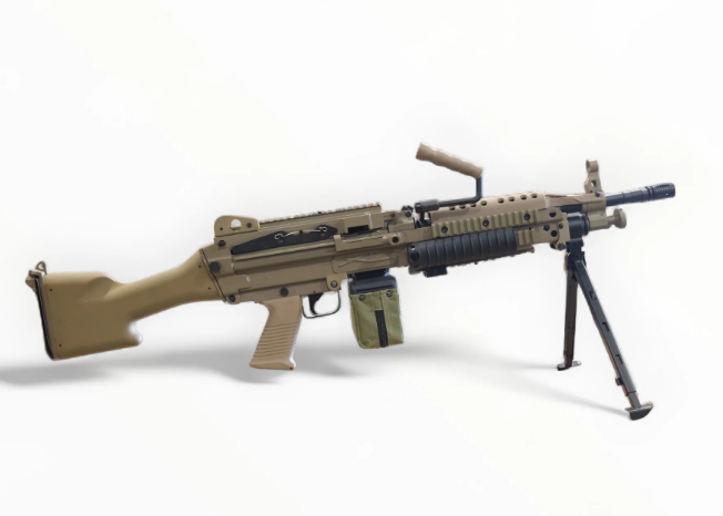 A&K Cybergun FN Licensed MK46 Full Metal Gel Blaster Replica (Tan) - Gel Blaster Guns, Pistols, Handguns, Rifles For Sale