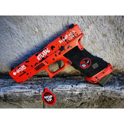 Double Bell Glock G17 "Tea Bag" Deadpool (Gas) - Gel Blaster Guns, Pistols, Handguns, Rifles For Sale