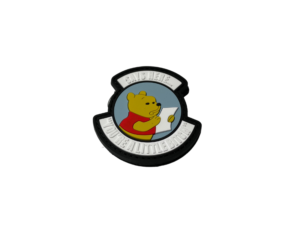 POO BEAR Velcro PVC Patch - Gel Blaster Parts & Accessories For Sale