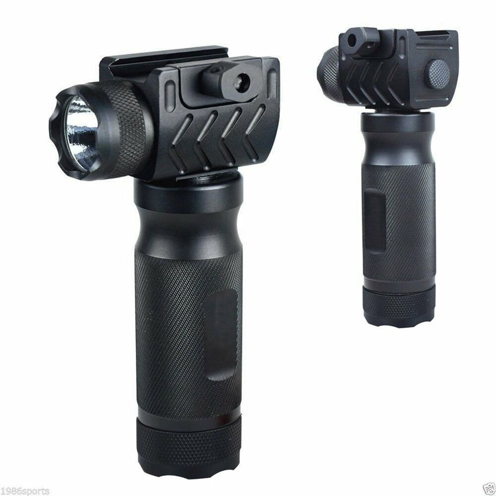 Metal Flashlight Foregrip for 20mm Rail – Black - Gel Blaster Parts & Accessories For Sale
