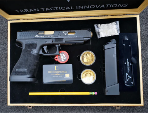Double Bell G34 TTI John Wick Wood Case Edition (Black) - Gel Blaster Guns, Pistols, Handguns, Rifles For Sale