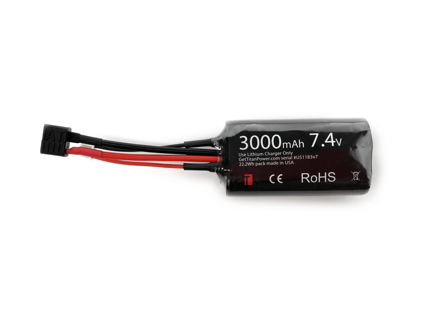 Titan 3000mAh 7.4v Brick T-Plug (Deans) - Gel Blaster Parts & Accessories For Sale - Sting Ops Tactical