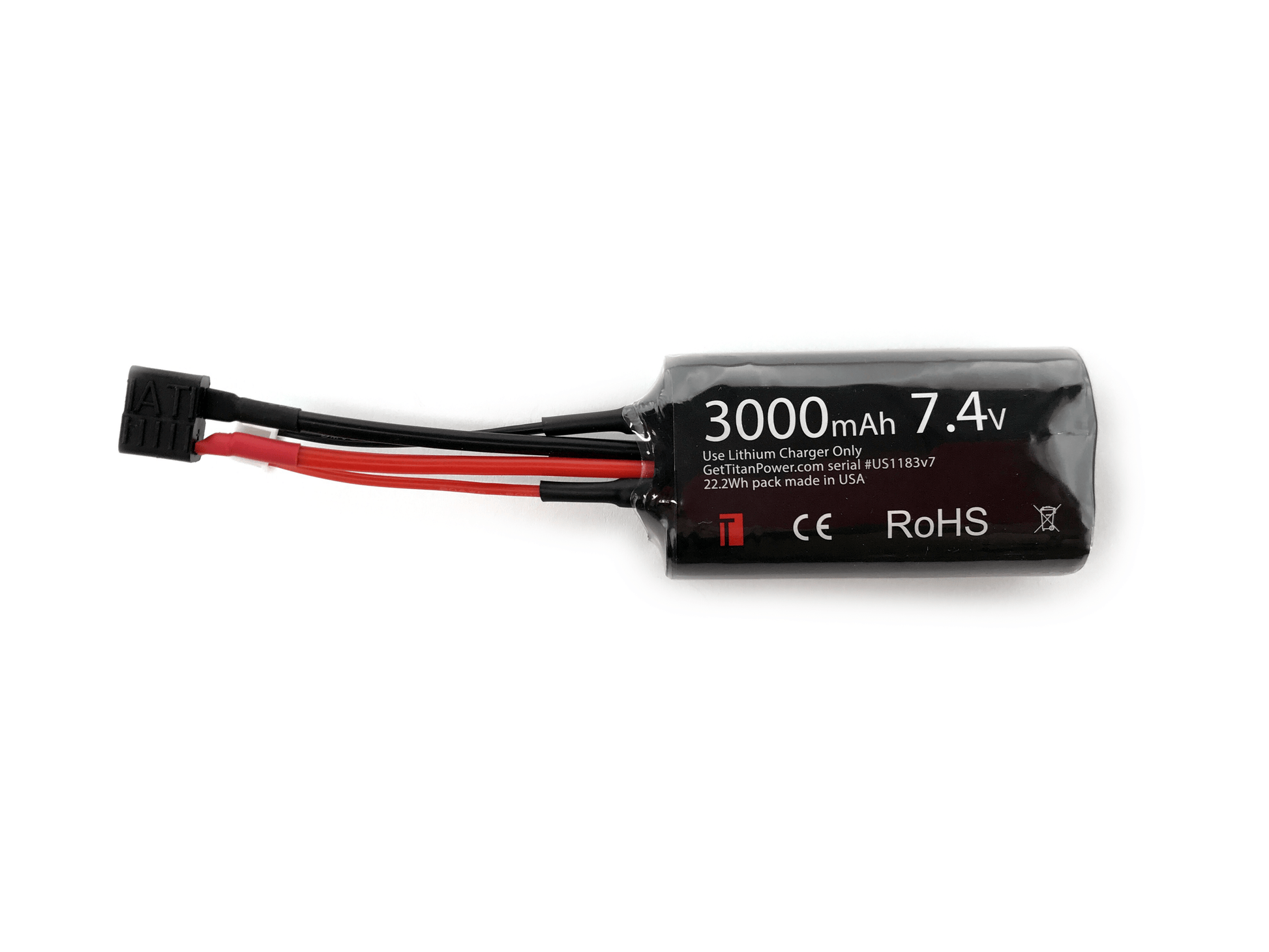 Titan 3000mAh 7.4v Brick T-Plug (Deans) - Gel Blaster Parts & Accessories For Sale - Sting Ops Tactical
