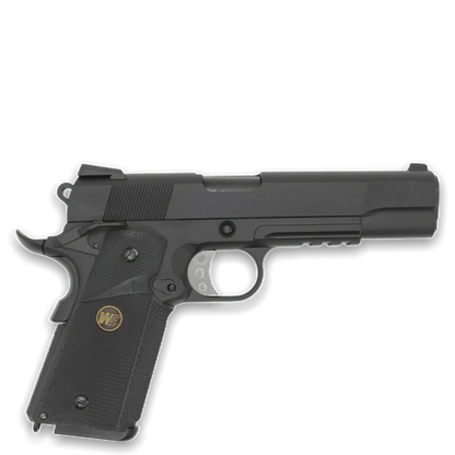 "CQB MASTER" WE TECH 1911 MEU GELSOFT GAS BLOWBACK PISTOL - BLACK + RAIL VERSION - Gel Blaster Guns, Pistols, Handguns, Rifles For Sale