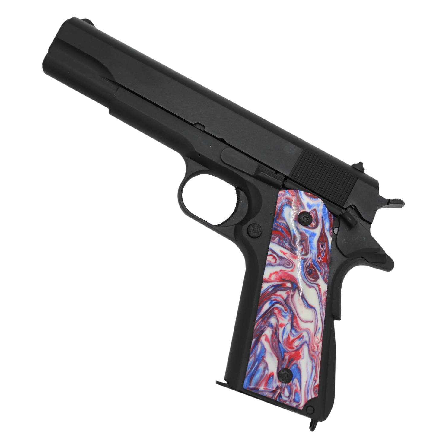 Custom 1911 Black GBB Pistol with Marble Grips (Gas) - Gel Blaster Guns, Pistols, Handguns, Rifles For Sale