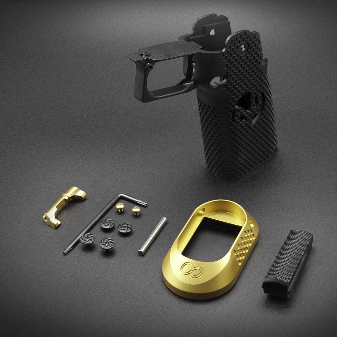 Hi-Capa CNC Aluminum Grip Set to suit TM Spec Pistols - Gel Blaster Guns, Pistols, Handguns, Rifles For Sale