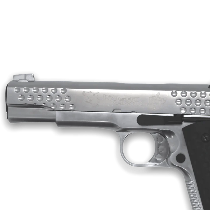 "KNIGHTHAWK" WE TECH M1911 KAC GELSOFT GAS BLOWBACK PISTOL - SILVER - Gel Blaster Guns, Pistols, Handguns, Rifles For Sale