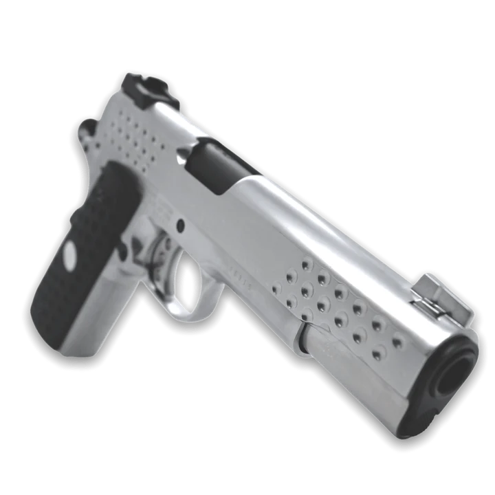 "KNIGHTHAWK" WE TECH M1911 KAC GELSOFT GAS BLOWBACK PISTOL - SILVER - Gel Blaster Guns, Pistols, Handguns, Rifles For Sale