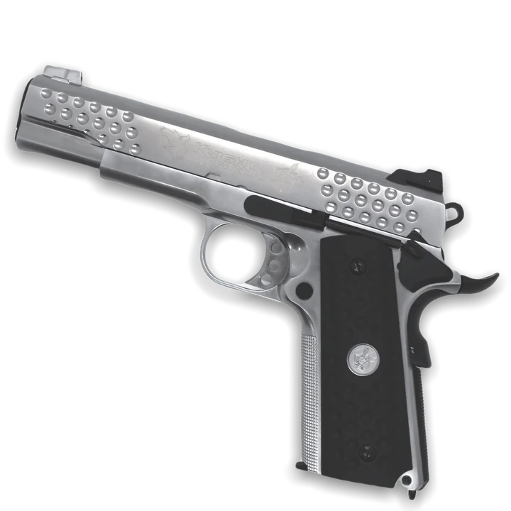 "KNIGHTHAWK" WE TECH M1911 KAC GELSOFT GAS BLOWBACK PISTOL - SILVER - Gel Blaster Guns, Pistols, Handguns, Rifles For Sale