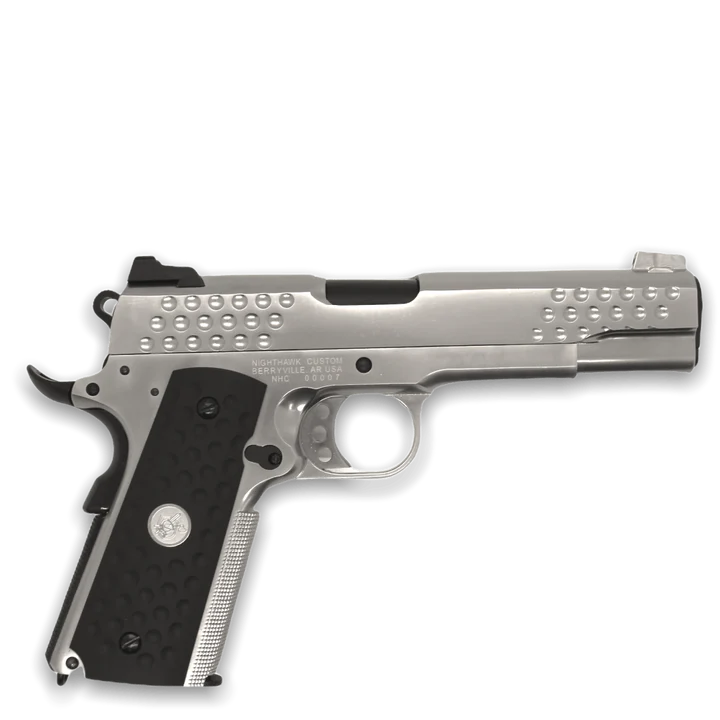 "KNIGHTHAWK" WE TECH M1911 KAC GELSOFT GAS BLOWBACK PISTOL - SILVER - Gel Blaster Guns, Pistols, Handguns, Rifles For Sale