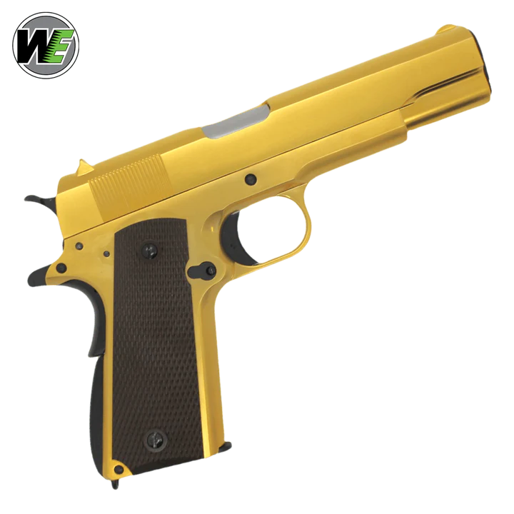 WE TECH 1911 A1 GELSOFT GAS BLOWBACK PISTOL - GOLD - Gel Blaster Guns, Pistols, Handguns, Rifles For Sale