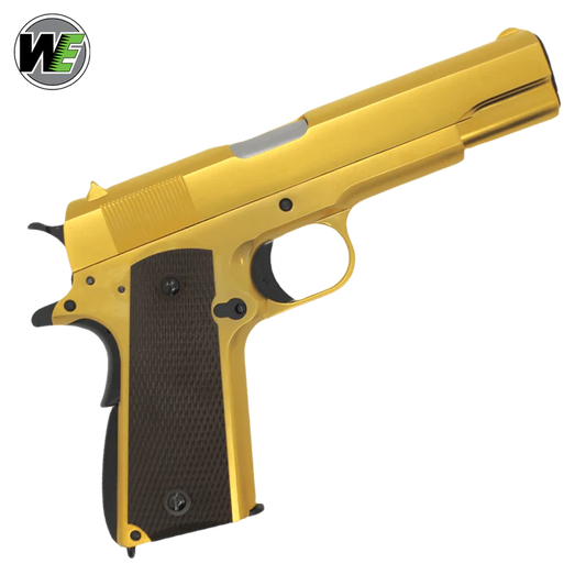 WE TECH 1911 A1 GELSOFT GAS BLOWBACK PISTOL - GOLD - Gel Blaster Guns, Pistols, Handguns, Rifles For Sale