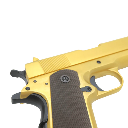 WE TECH 1911 A1 GELSOFT GAS BLOWBACK PISTOL - GOLD - Gel Blaster Guns, Pistols, Handguns, Rifles For Sale