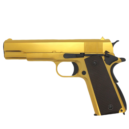 WE TECH 1911 A1 GELSOFT GAS BLOWBACK PISTOL - GOLD - Gel Blaster Guns, Pistols, Handguns, Rifles For Sale