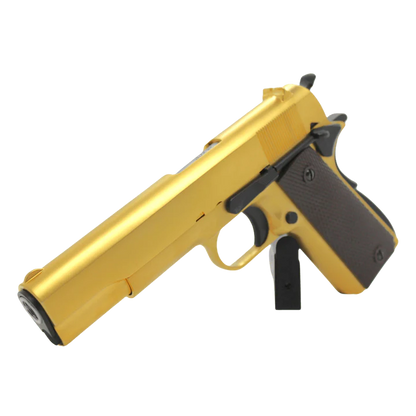 WE TECH 1911 A1 GELSOFT GAS BLOWBACK PISTOL - GOLD - Gel Blaster Guns, Pistols, Handguns, Rifles For Sale
