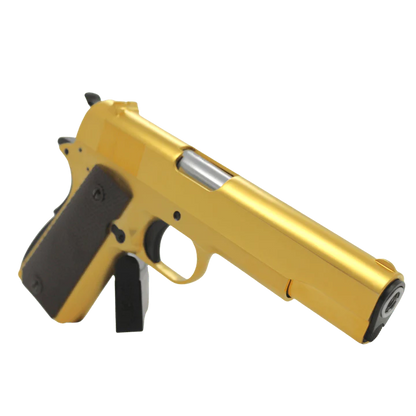 WE TECH 1911 A1 GELSOFT GAS BLOWBACK PISTOL - GOLD - Gel Blaster Guns, Pistols, Handguns, Rifles For Sale