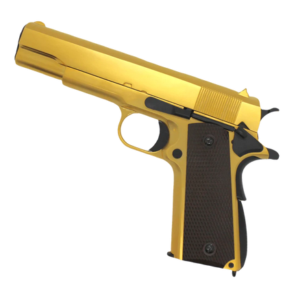 WE TECH 1911 A1 GELSOFT GAS BLOWBACK PISTOL - GOLD - Gel Blaster Guns, Pistols, Handguns, Rifles For Sale