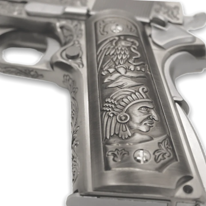 WE TECH 1911 GELSOFT GAS BLOWBACK PISTOL - FLORAL PATTERN/SILVER - Gel Blaster Guns, Pistols, Handguns, Rifles For Sale