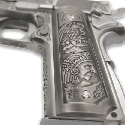 WE TECH 1911 GELSOFT GAS BLOWBACK PISTOL - FLORAL PATTERN/SILVER - Gel Blaster Guns, Pistols, Handguns, Rifles For Sale