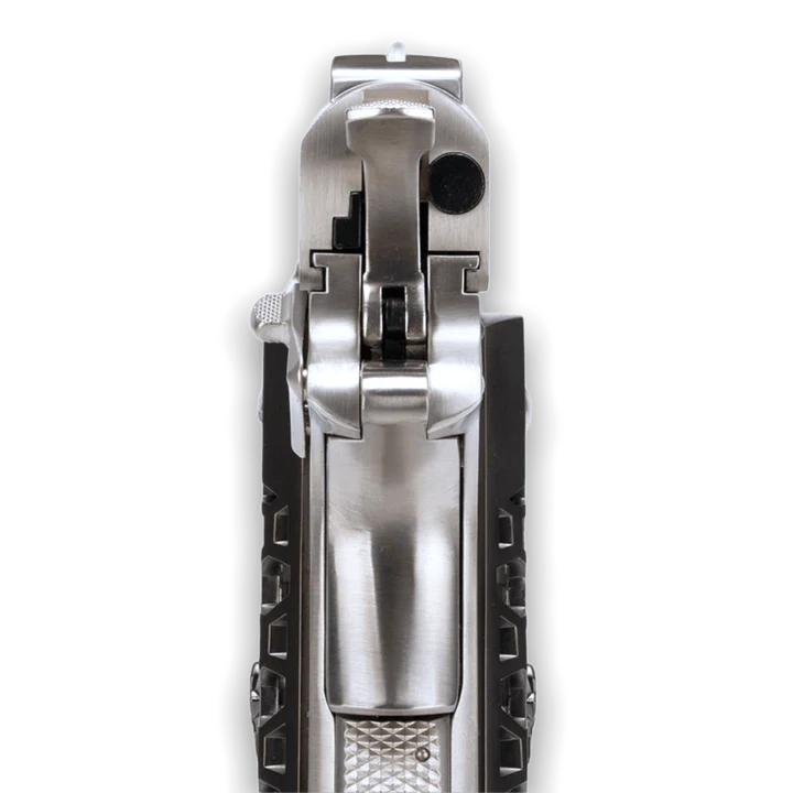 WE TECH 1911 HEX CUT GELSOFT GAS BLOWBACK PISTOL - SILVER - Gel Blaster Guns, Pistols, Handguns, Rifles For Sale