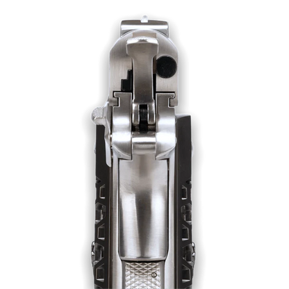 WE TECH 1911 HEX CUT GELSOFT GAS BLOWBACK PISTOL - SILVER - Gel Blaster Guns, Pistols, Handguns, Rifles For Sale