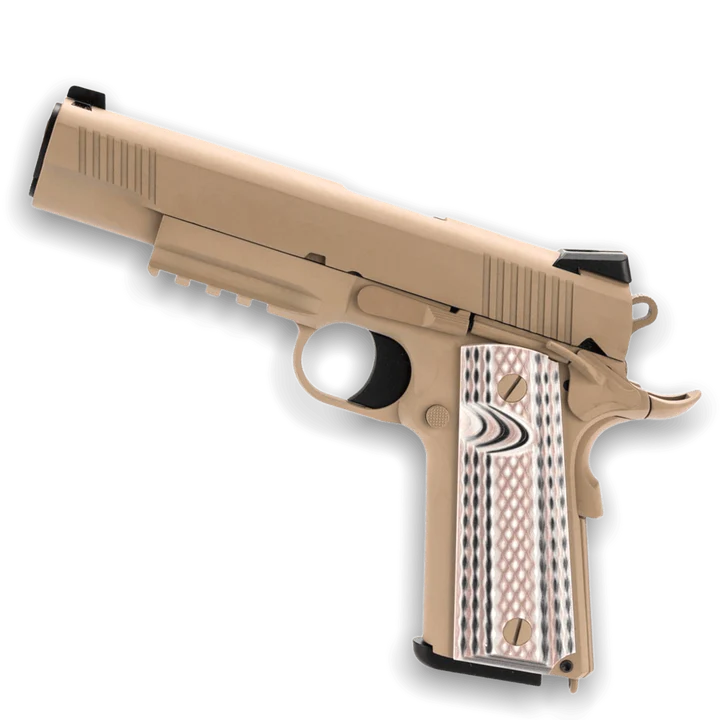 WE TECH 1911 M45A1 GELSOFT GAS BLOWBACK PISTOL - TAN - Gel Blaster Guns, Pistols, Handguns, Rifles For Sale
