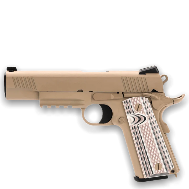 WE TECH 1911 M45A1 GELSOFT GAS BLOWBACK PISTOL - TAN - Gel Blaster Guns, Pistols, Handguns, Rifles For Sale