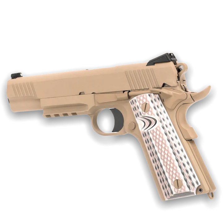 WE TECH 1911 M45A1 GELSOFT GAS BLOWBACK PISTOL - TAN - Gel Blaster Guns, Pistols, Handguns, Rifles For Sale
